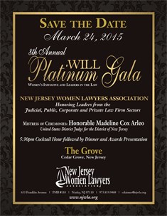 2015 WILL Platinum Gala - Save The Date