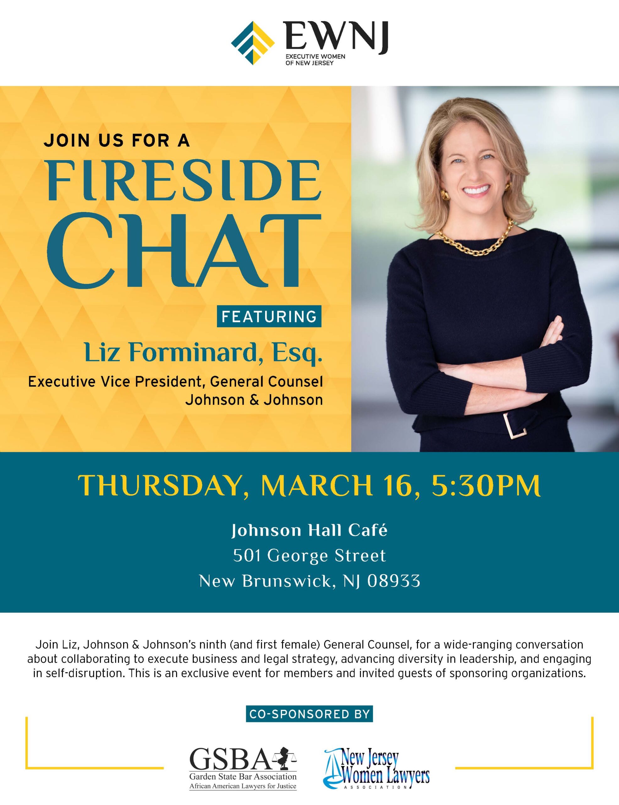 Fireside Chat with Liz Forminard, Esq : New Jersey Women Lawyers
